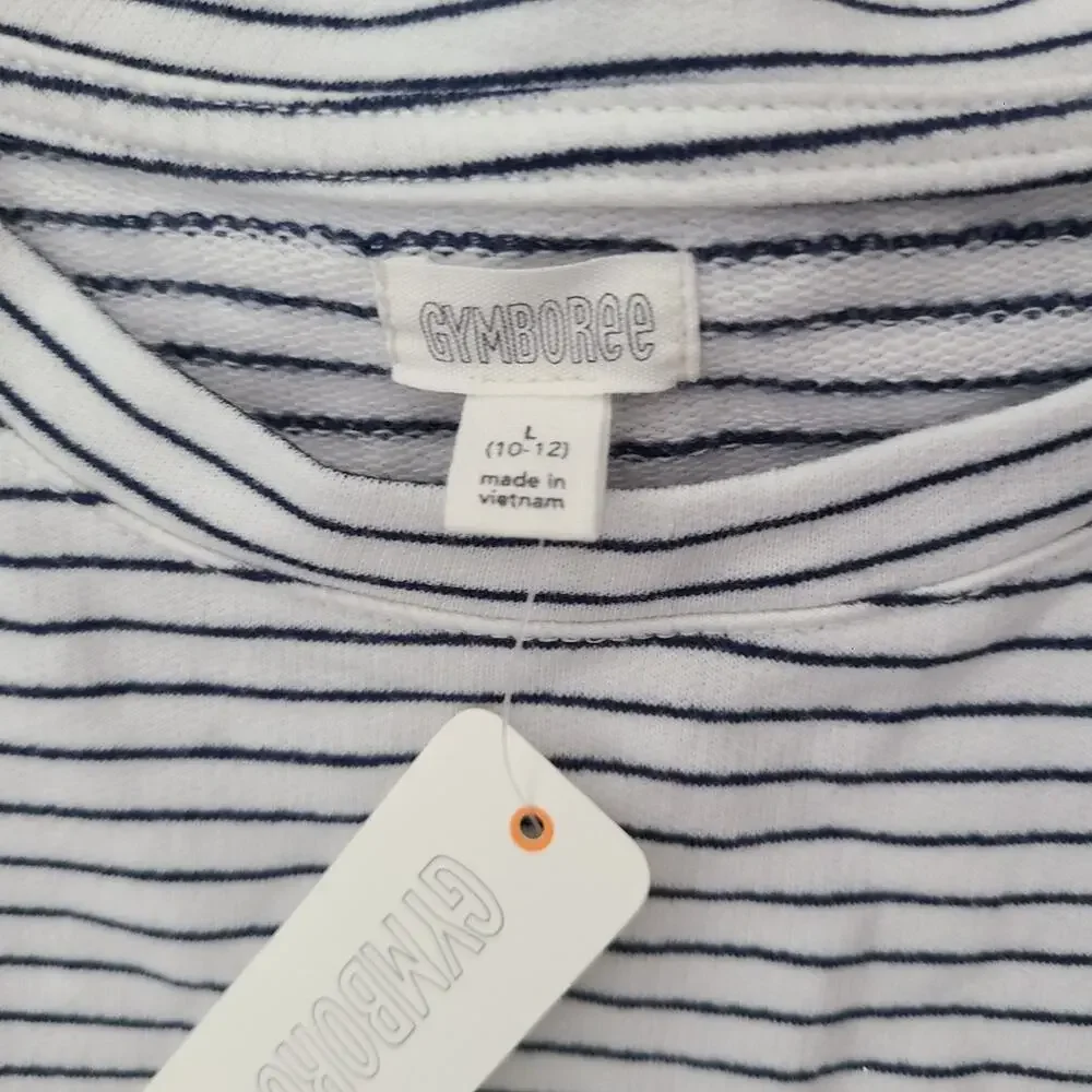 Gymboree thin stripe short sleeve shift dress Size L